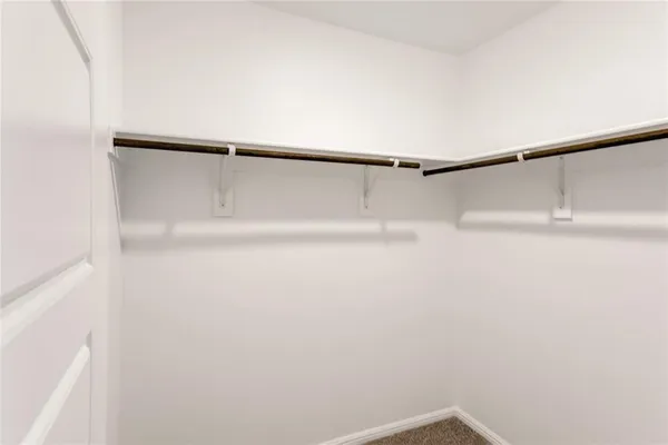 a view of small space with racks on the wall