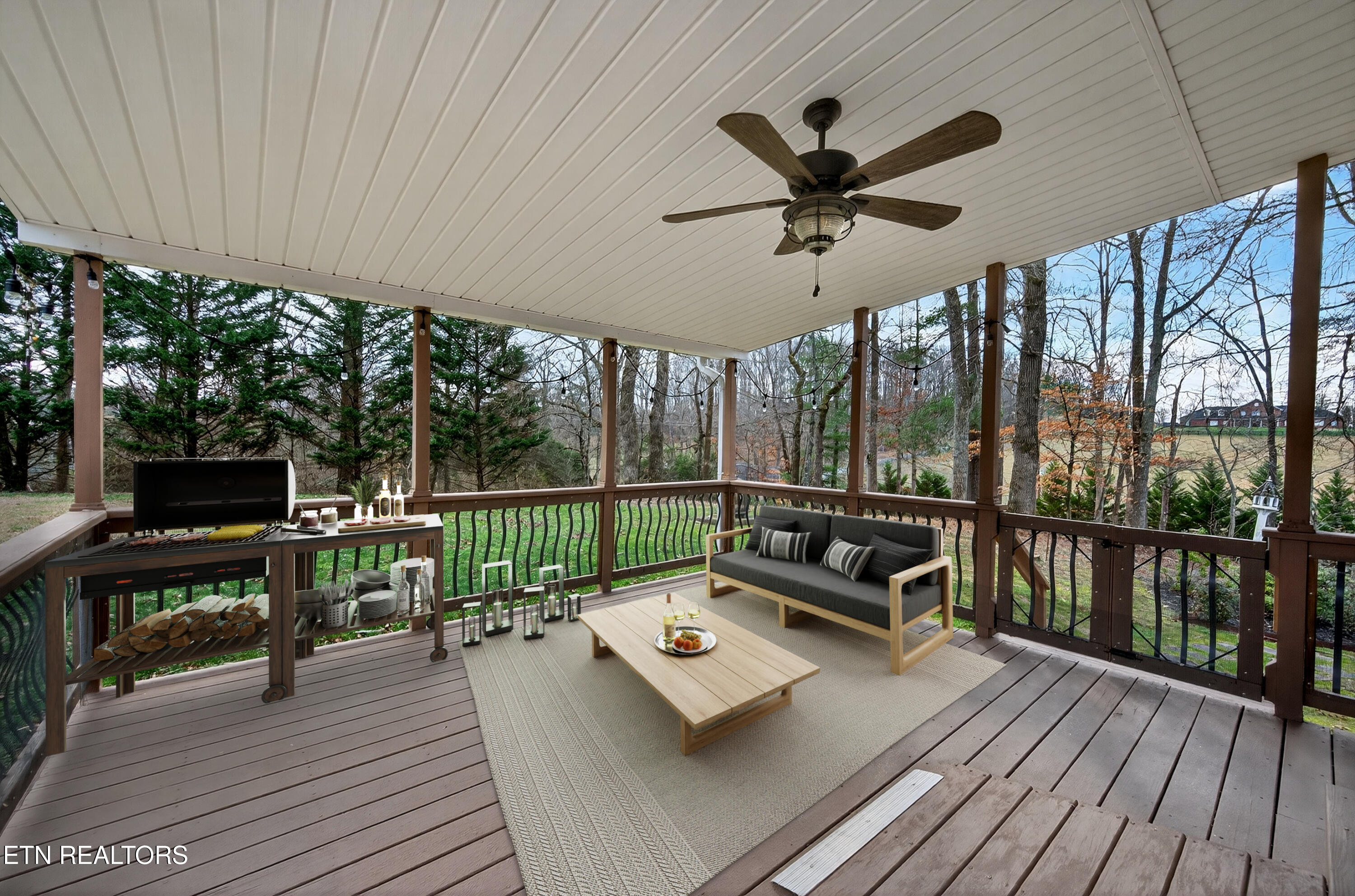 110 St James Lane Clinton, TN 37716 - Photo 57 of 60 Virtually staged back covered porch