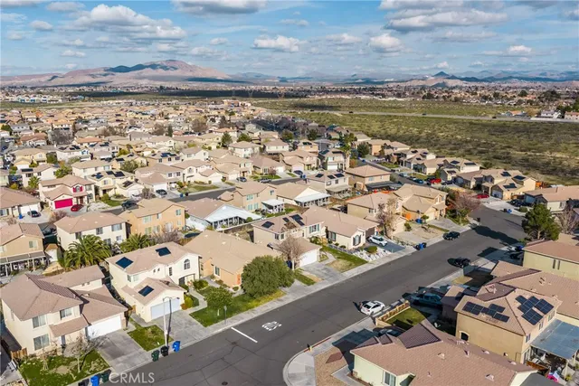 an aerial view of a city