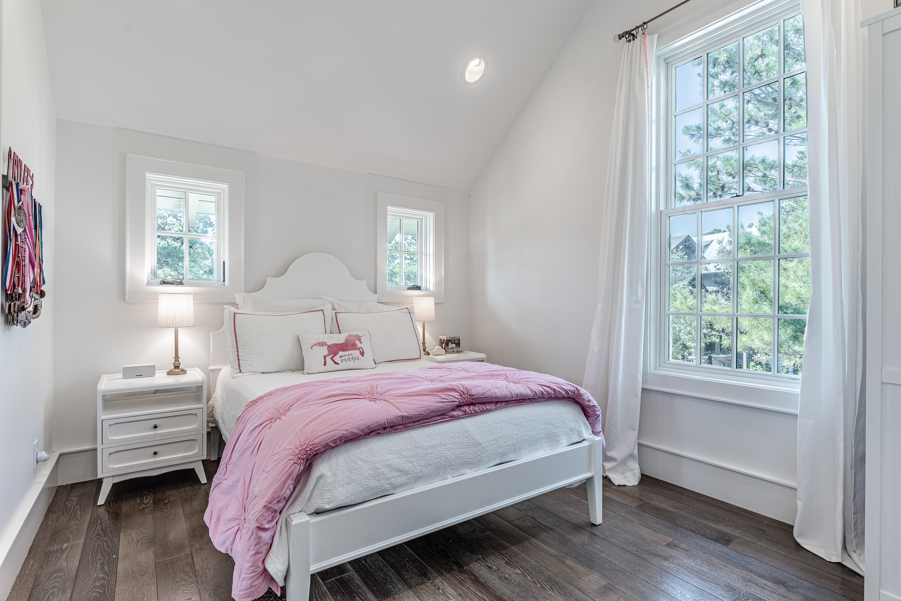 53 Cedar Post Road Santa Rosa Beach, FL 32459 - Photo 15 of 37 a bedroom with a bed a lamp and window