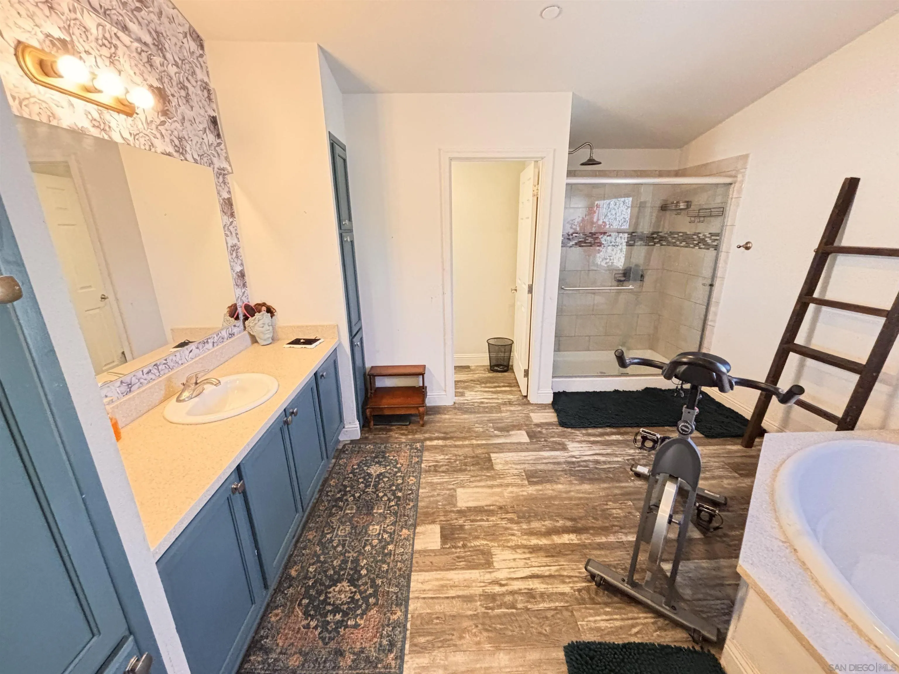 2848 La Posta Road Campo, CA 91906 - Photo 18 of 20 a spacious bathroom with a tub sink and mirror