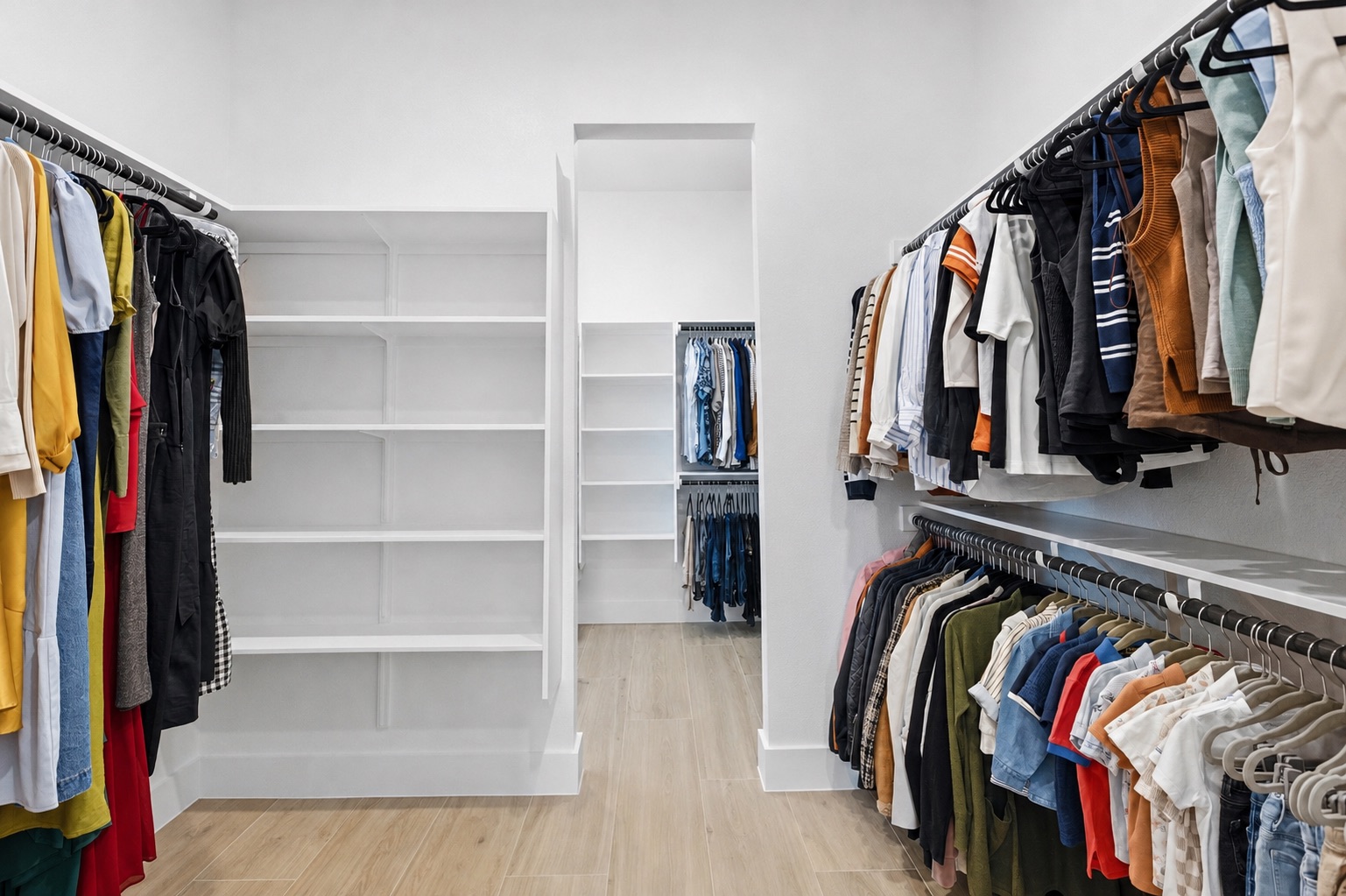 836 Villa Rialto View Leander, TX 78641 - Photo 19 of 33 Ample shelving and hanging space defines this well-appointed, ready-to-organize walk-in closet.