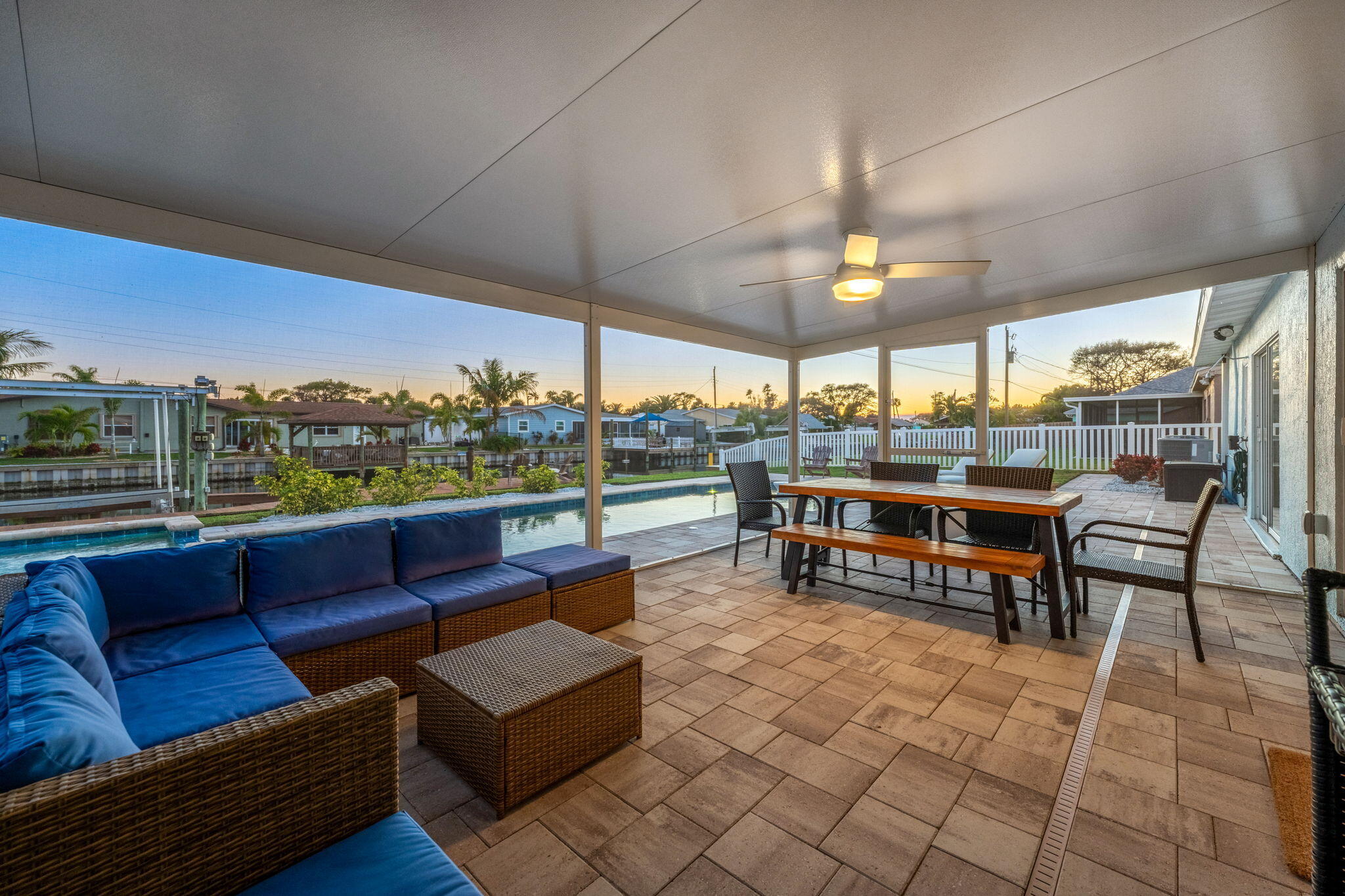 428 Dempsey Drive Cocoa Beach, FL 32931 - Photo 15 of 25 a outdoor living space with furniture and a garden