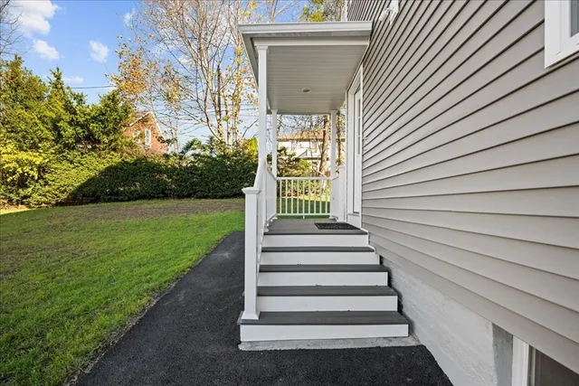 a view of a house with a garden