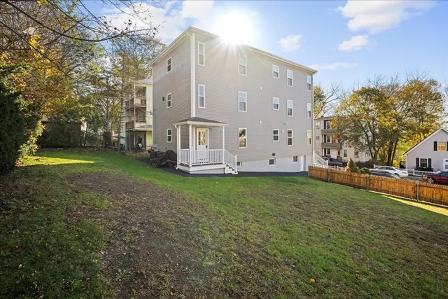 a view of a back yard of the house