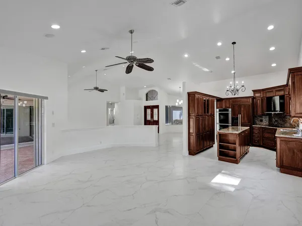 a view of kitchen and window