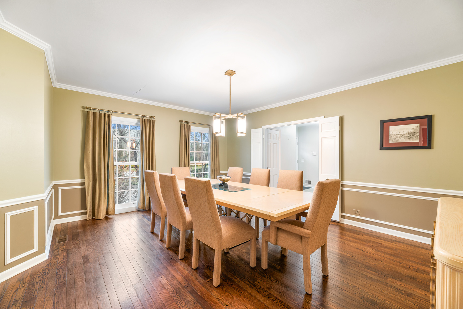 200 Hazel Avenue Glencoe, IL 60022 - Photo 13 of 51 a view of a dining room with furniture window and wooden floor