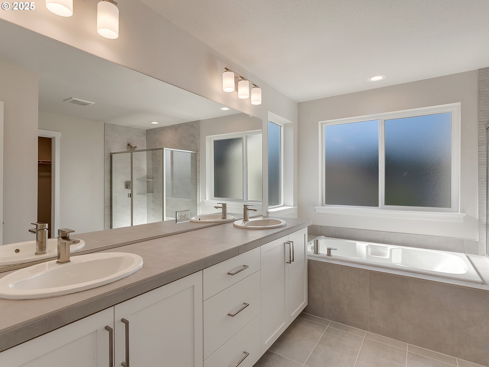 13858 Southwest 174th Avenue Tigard, OR 97140 - Photo 24 of 44 a bathroom with a sink and a large mirror