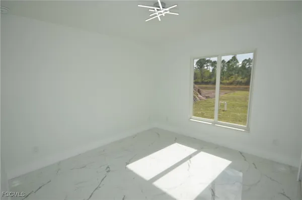 an empty room with a window