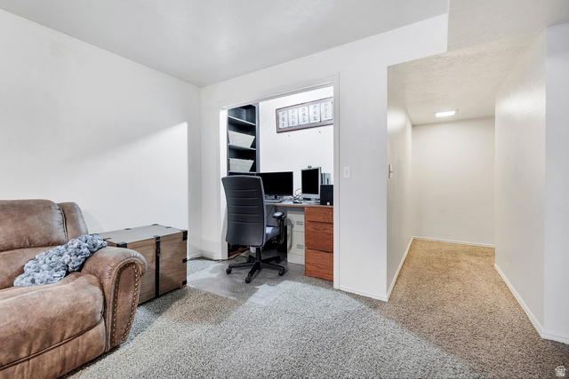 3334 Ute Road St. George, UT 84790 - Photo 27 of 40 Home office with baseboards and light colored carpet