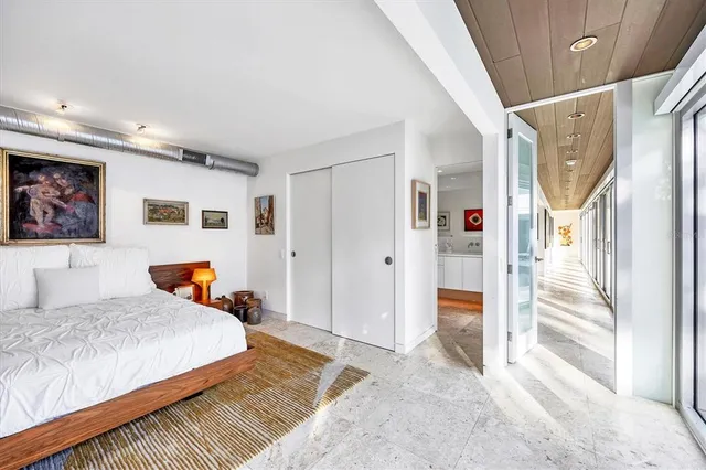 a bathroom with a sink and vanity