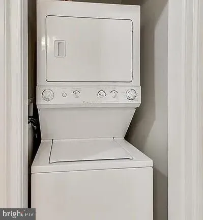 a close up view of washer and dryer