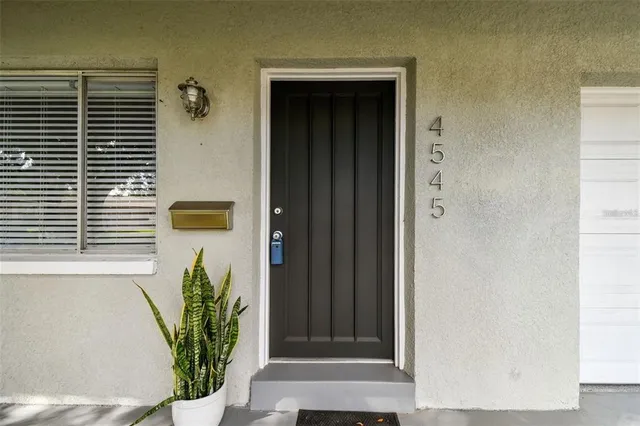 a view of front door