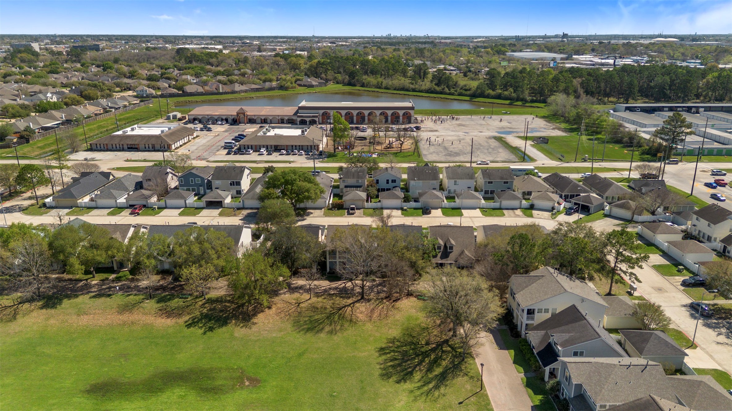 9606 Farrell Drive Houston, TX 77070 - Photo 34 of 37 a view of a lake with a city
