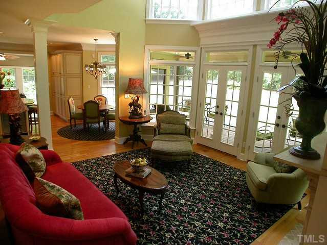1528 Tradescant Court Raleigh, NC 27613 - Photo 9 of 25 Gorgeous family room with French doors and lots of light! Den/Family/Great Room