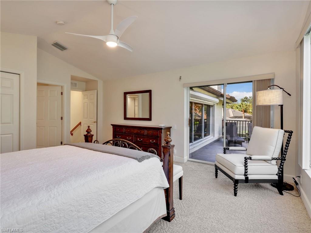 5242 Kensington High Street Naples, FL 34105 - Photo 36 of 45 2nd floor guest bedroom 3 with access to a balcony