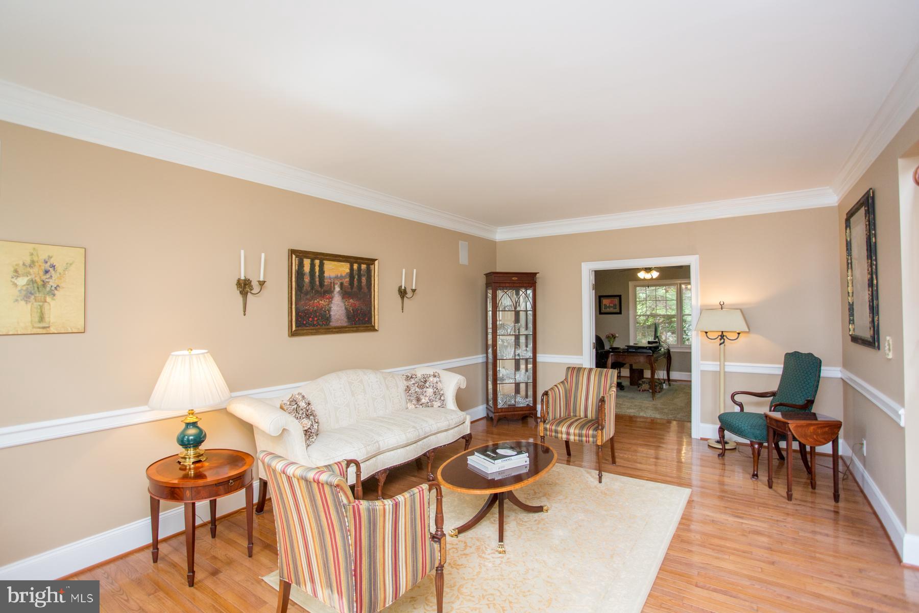 2131 Hawthorne Road New Hope, PA 18938 - Photo 11 of 48 Living Room Flows into Office w/French Doors