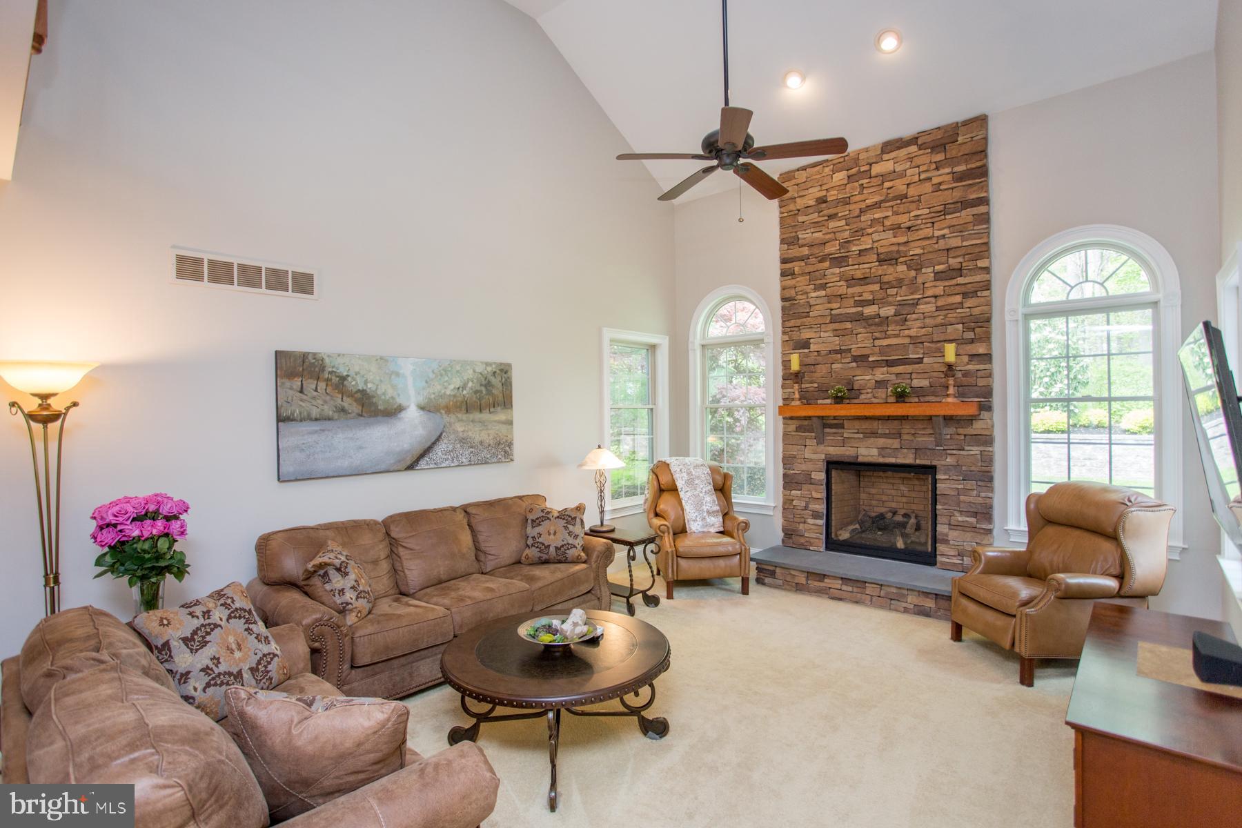 2131 Hawthorne Road New Hope, PA 18938 - Photo 15 of 48 Upgraded Floor-to-Ceiling Stone Fireplace