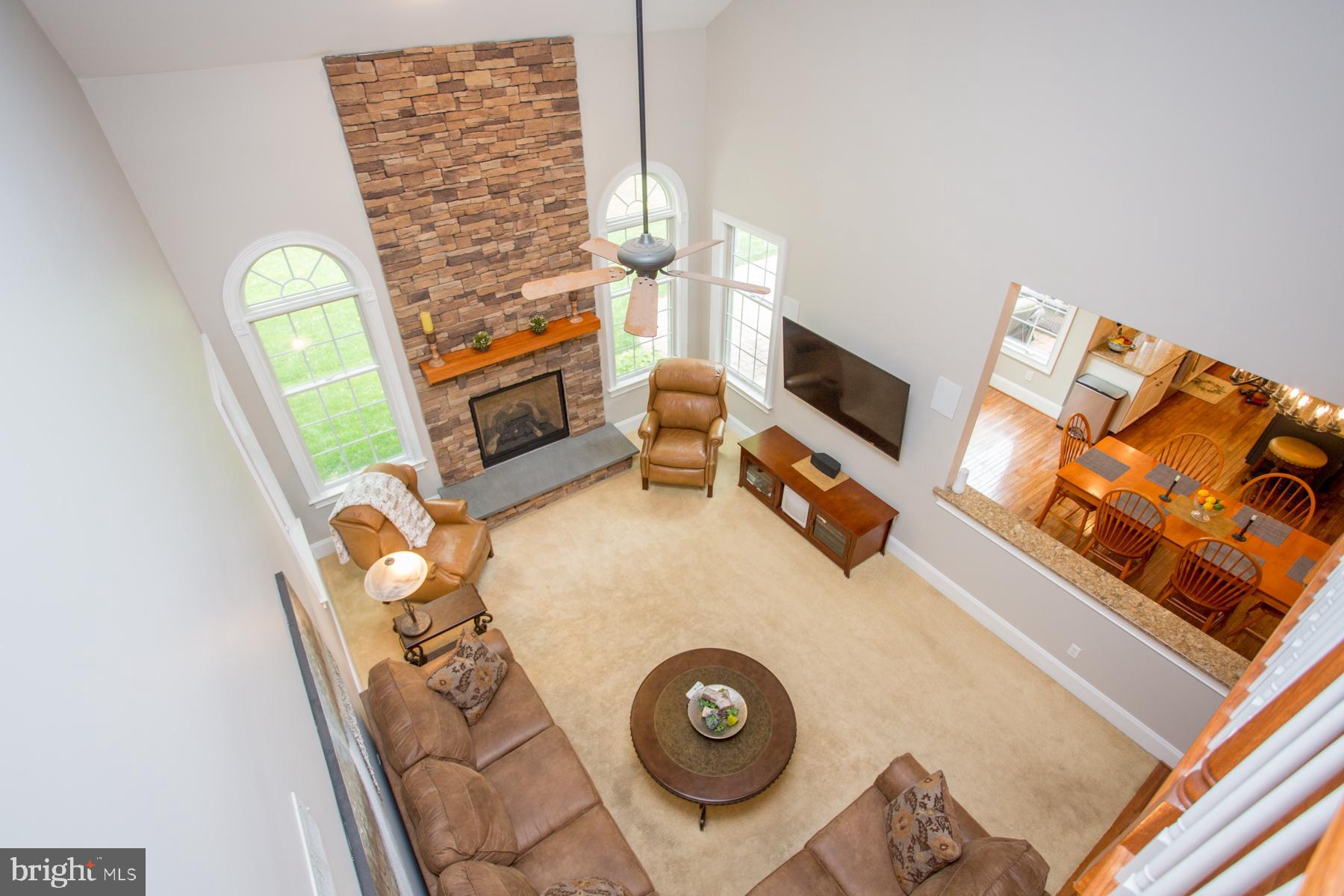 2131 Hawthorne Road New Hope, PA 18938 - Photo 24 of 48 Upstairs View of Family Room Overlooking Kitchen