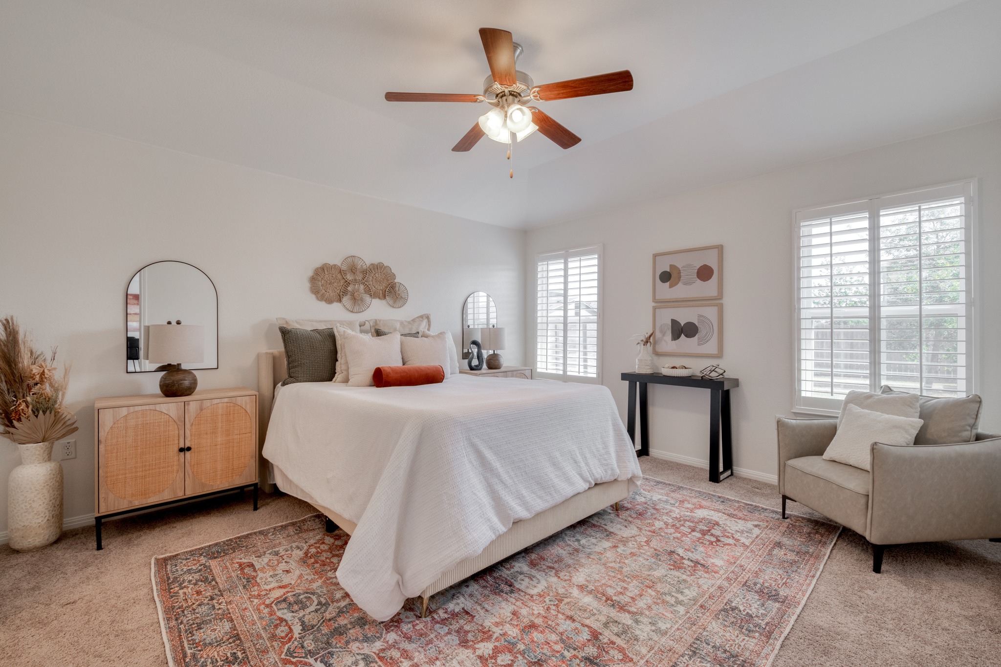 16400 Fetching Avenue Manor, TX 78653 - Photo 10 of 32 Bedroom with carpet floors and a ceiling fan