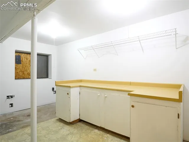 a view of a balcony with a patio