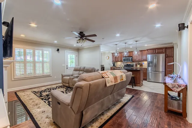 a bed room with bed and furniture