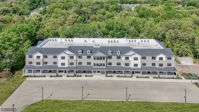 an aerial view of a house with yard and outdoor seating