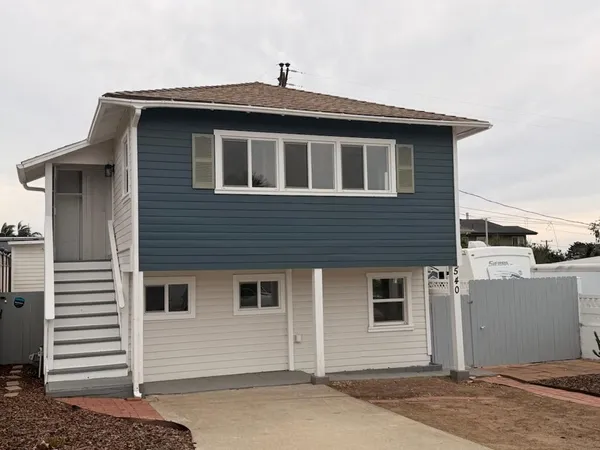 a front view of a house