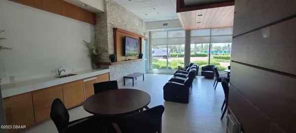 a dining table with wooden floor