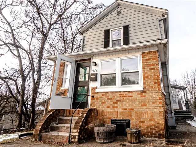 a front view of a house
