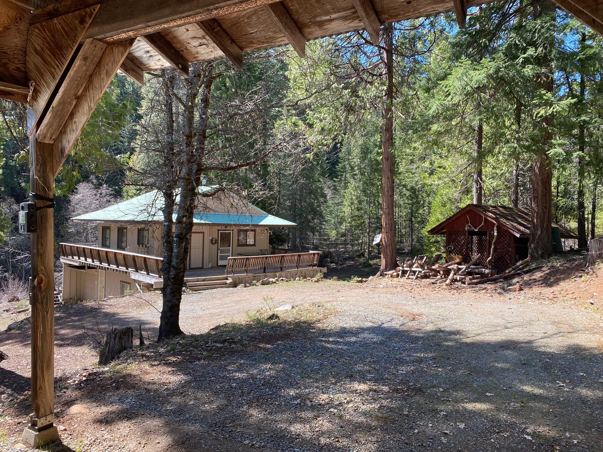 581 Mountain Aire Road Trinity Center, CA 96091 - Photo 40 of 48 House with wood shed to right