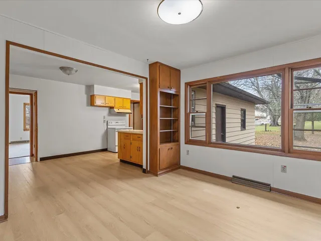 an empty room with window