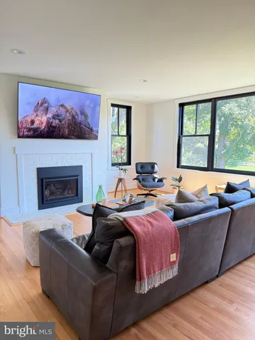 a bathroom with sink and mirror
