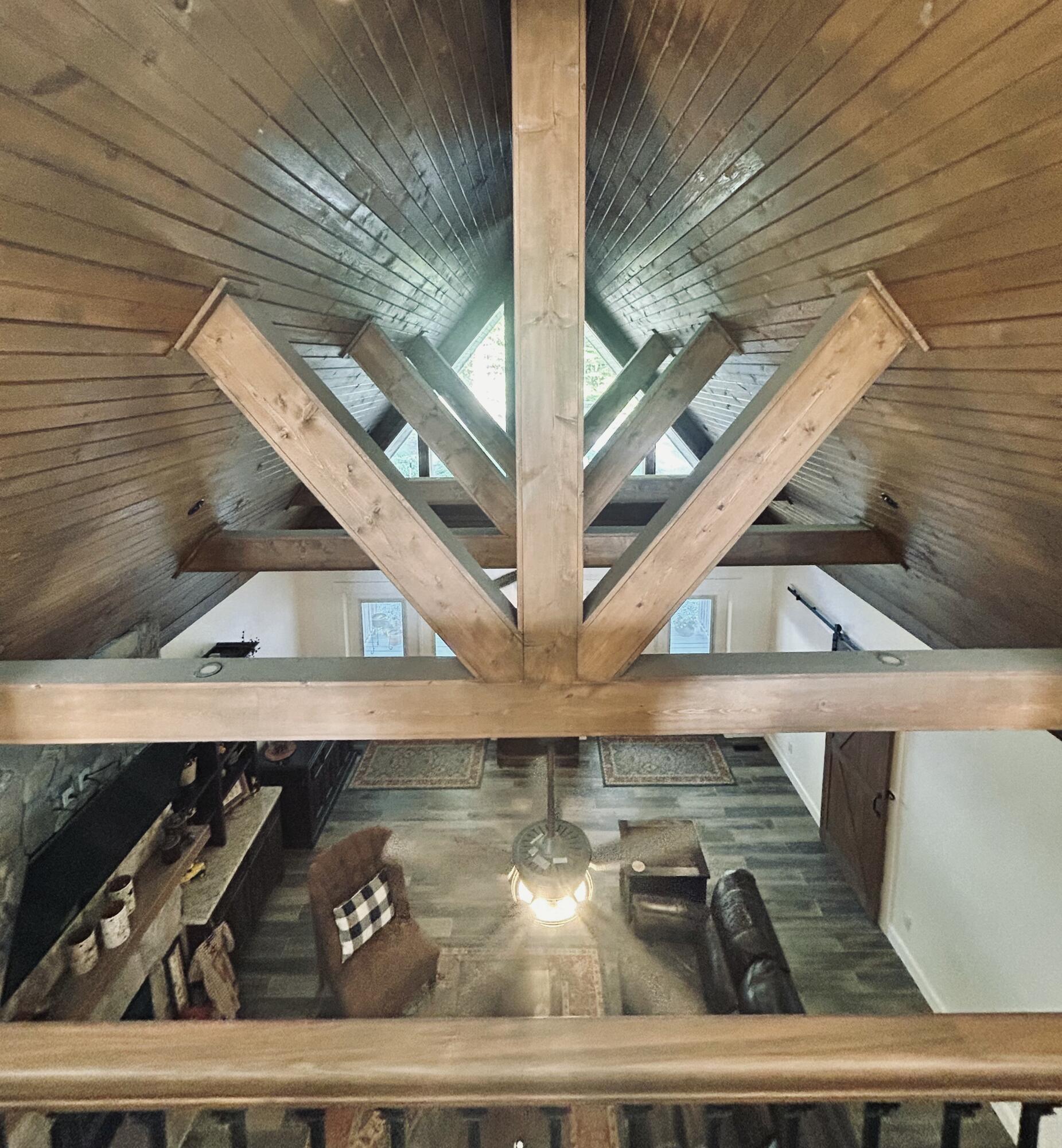 343 Highlands Forest Road Rising Fawn, GA 30738 - Photo 36 of 75 Upstairs Beam View