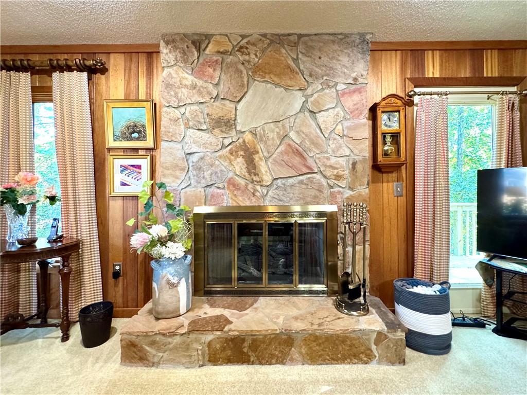 222 Terrace Drive Anderson, SC 29621 - Photo 17 of 44 Living with Gas Stone Fireplace