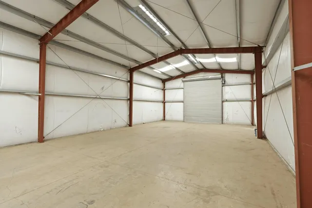 a view of a indoor garage