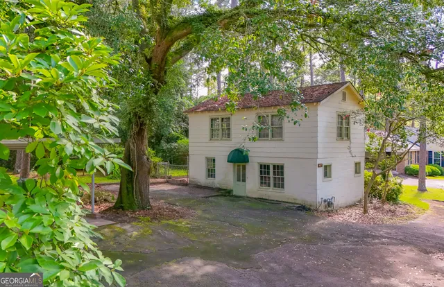 a view of a trees and a tree
