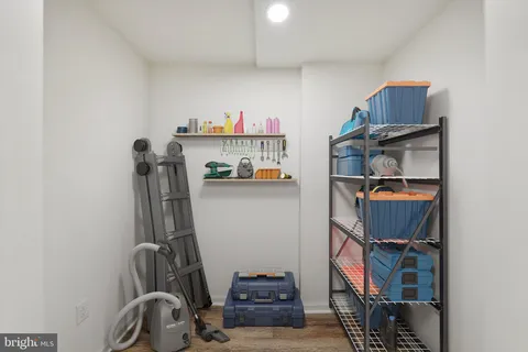 a room with storage and utility