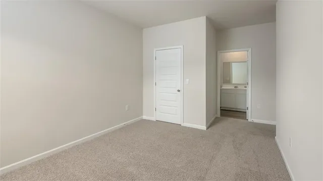 an empty room with an entryway