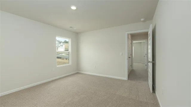 an empty room with a window