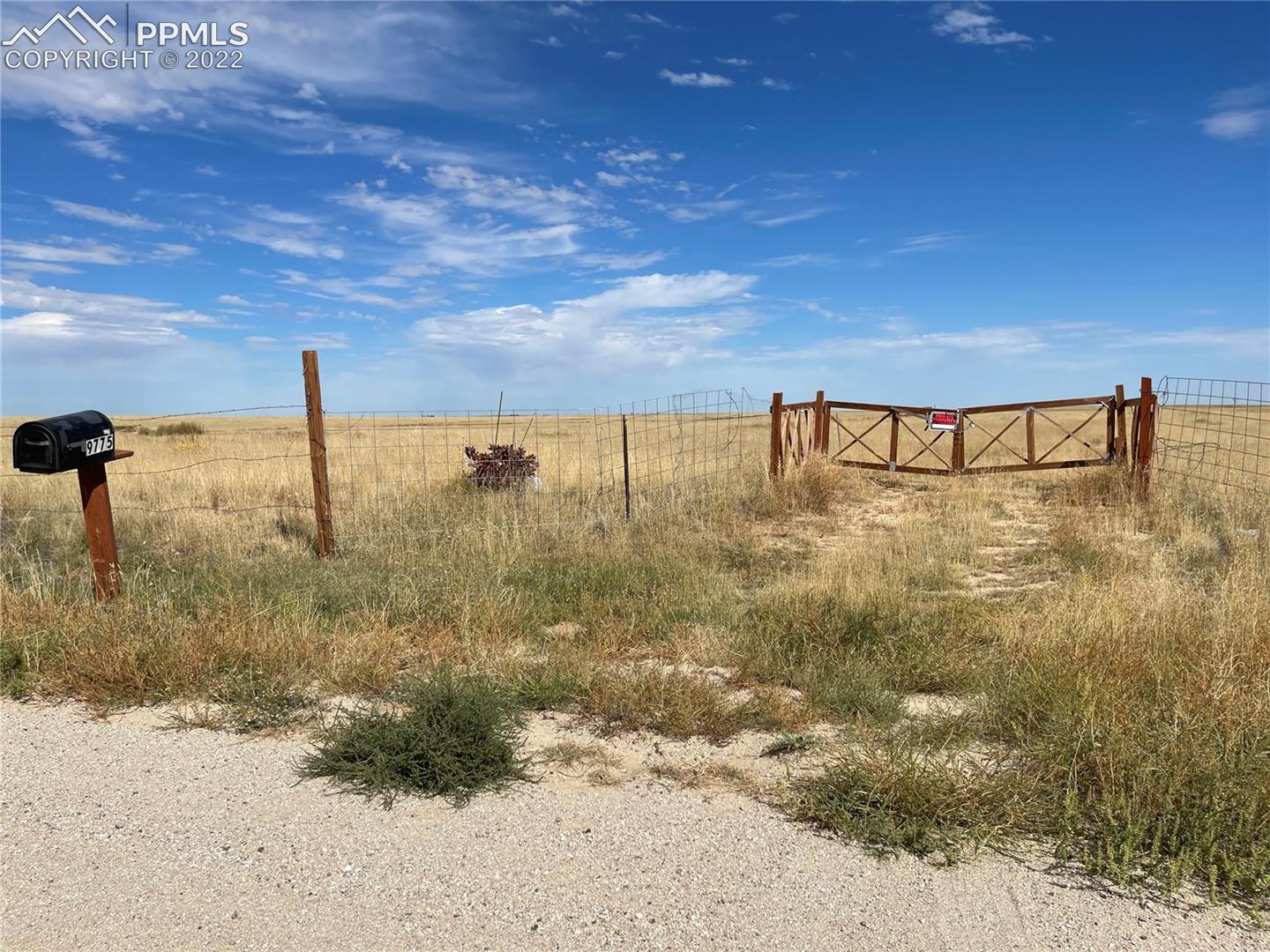 9775 Edison Road Yoder, CO 80864 - Photo 1 of 22 Gate and mailbox to the property
