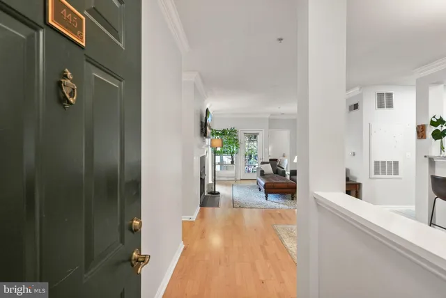 a view of a living room with a couch