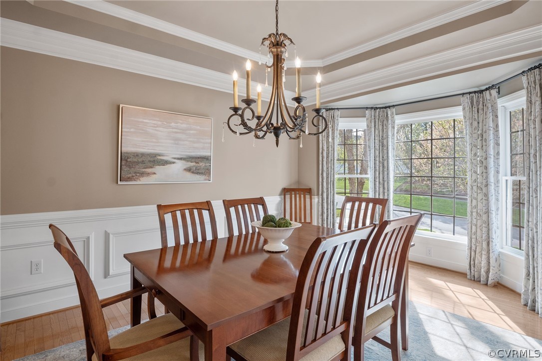 2713 Founders Bridge Road Midlothian, VA 23113 - Photo 11 of 49 a view of a dining room with furniture window and wooden floor