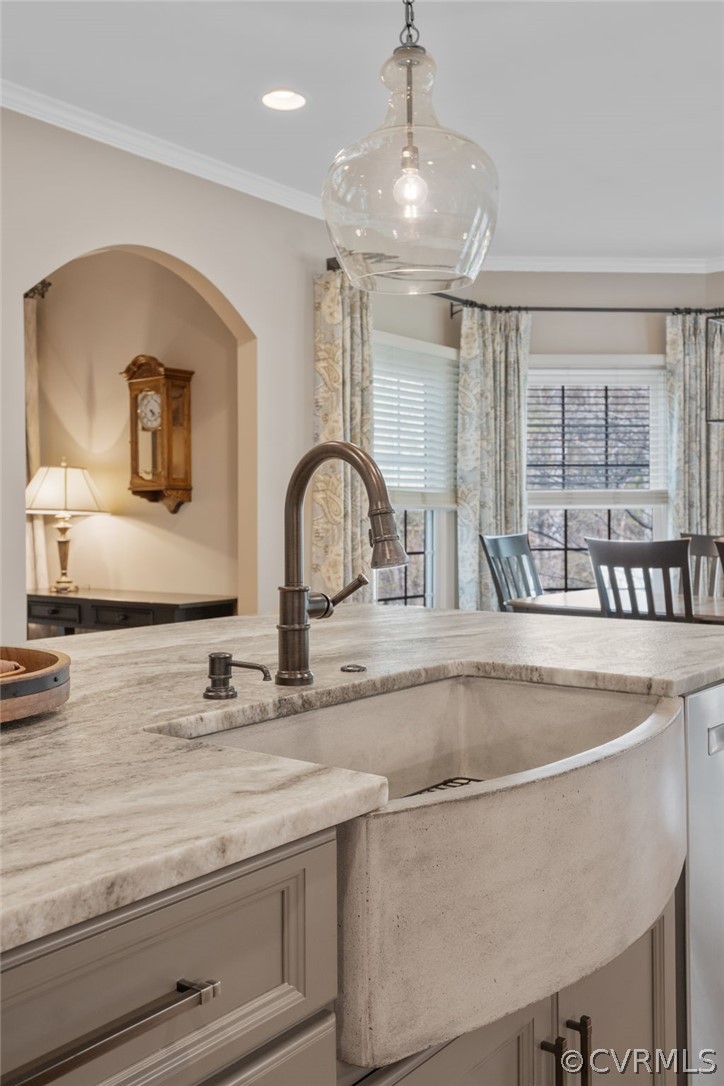 2713 Founders Bridge Road Midlothian, VA 23113 - Photo 13 of 49 a view of living room with granite countertop furniture and chandelier
