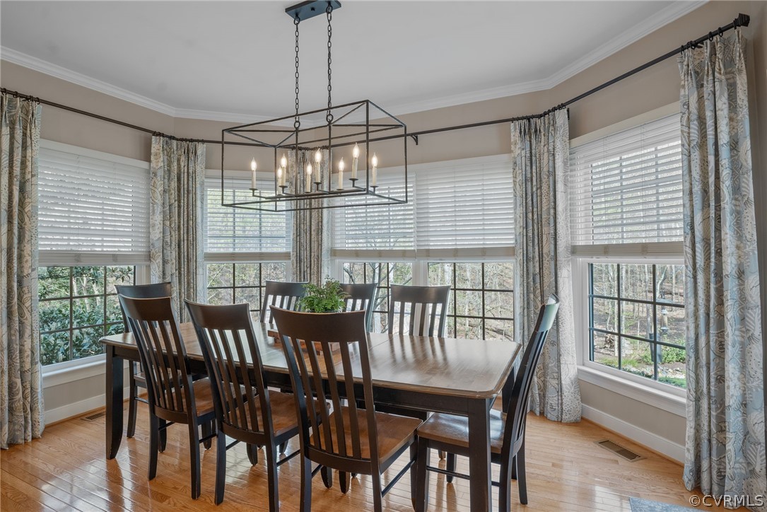 2713 Founders Bridge Road Midlothian, VA 23113 - Photo 17 of 49 a view of a dining room with furniture window and wooden floor