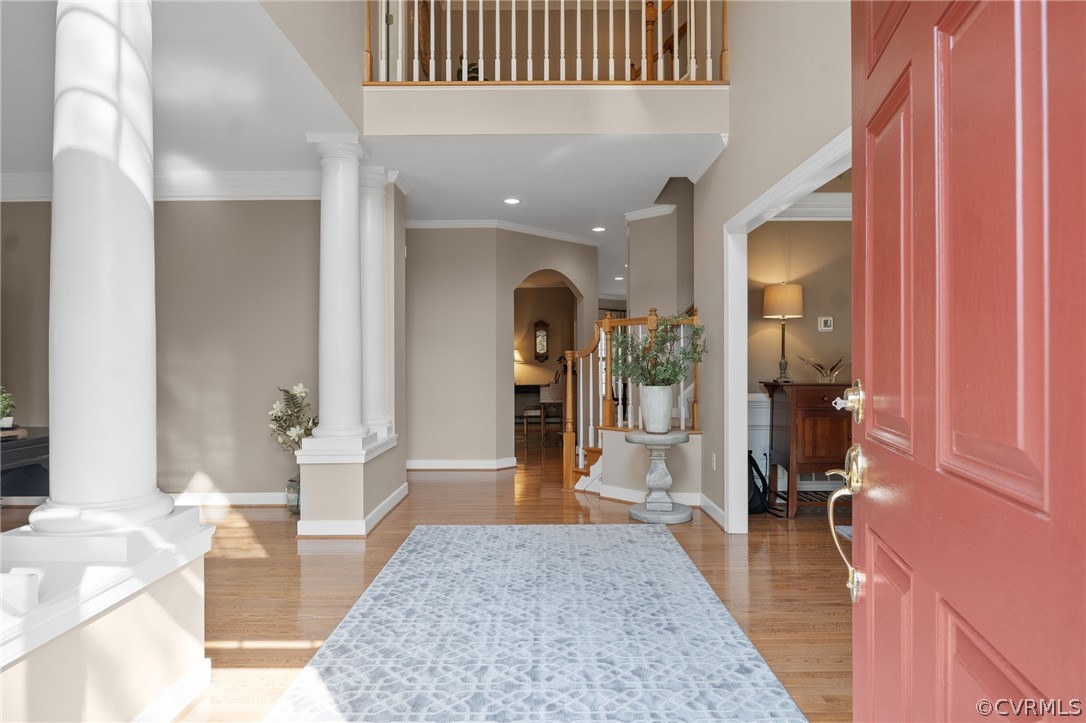 2713 Founders Bridge Road Midlothian, VA 23113 - Photo 6 of 49 a view of a hallway view with living room and dining room
