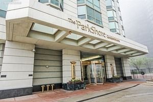 a front view of a building