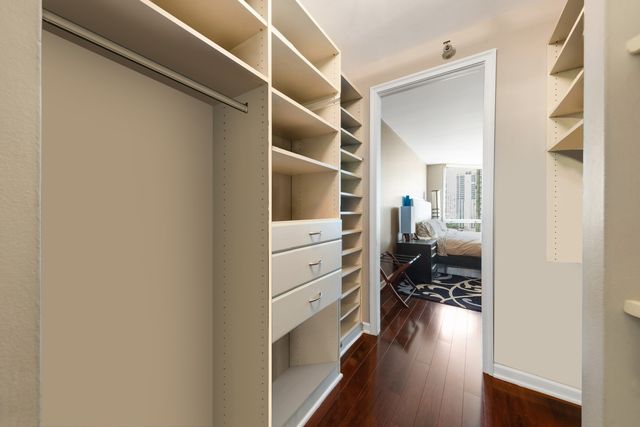 a view of a walk in closet