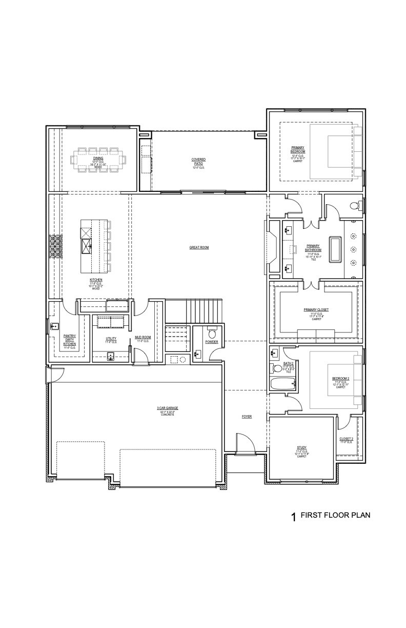 1457 Confederate Road Houston, TX 77055 - Photo 4 of 5 First Floor Plan.