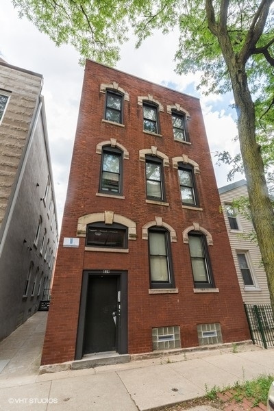 a front view of a building